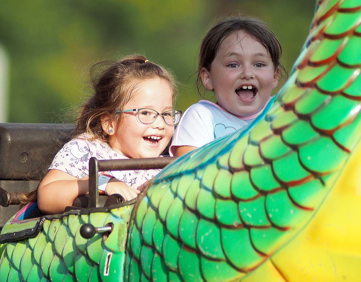 On a ride at the fair